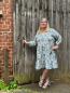 Preview: Double Slub Musselin Haren Jeansoptik mit Blüten by Swafing 